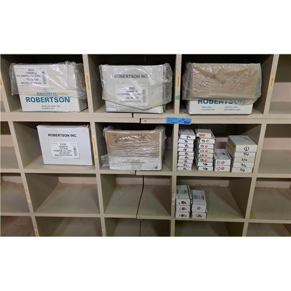 7 Cubbies - Includes 18 Guage Nails (1/2", 5/8", 1", 1 1/4" & 1 3/16") + Boxes of #6 & #8 Robertson 