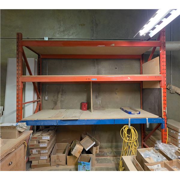 Steel warehouse racking - Uprights: 9' & 10' x 32" / Horizontals (x6) 9'L