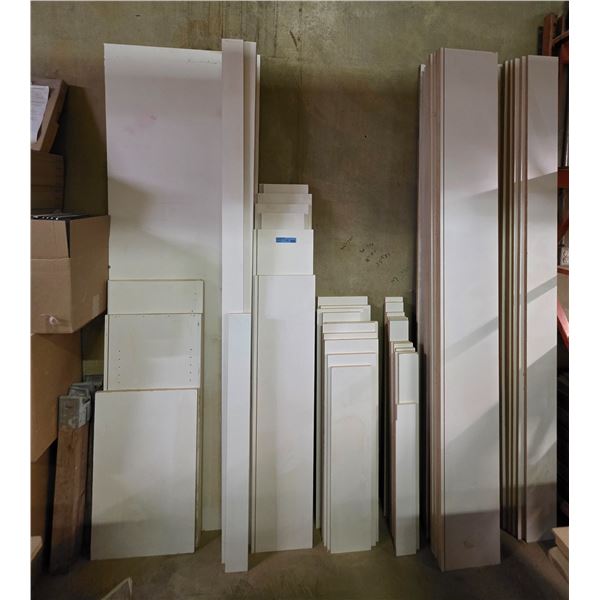 Group - White melamine cabinet box pieces - Various sizes