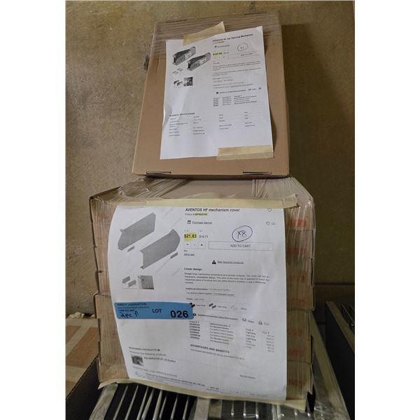 (1) Aventos "High-Top" opening mechanism hardware / (8) Covers - Wholesale Value: $268