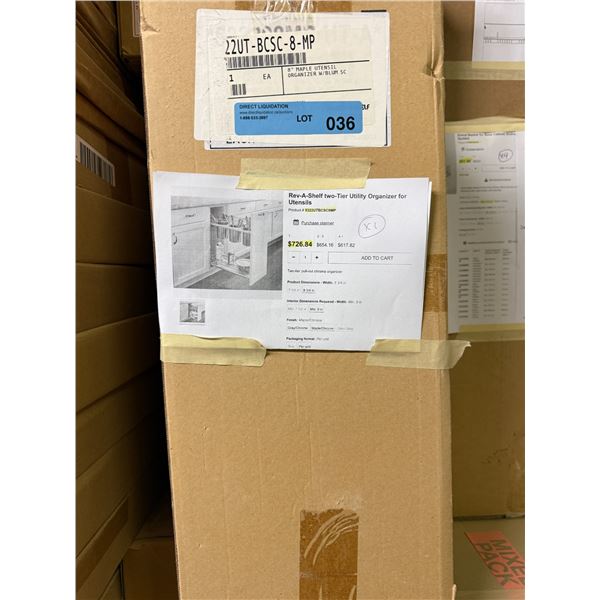 Rev-A-Shelf 2 tier utility organizer - Wholesale Value: $725