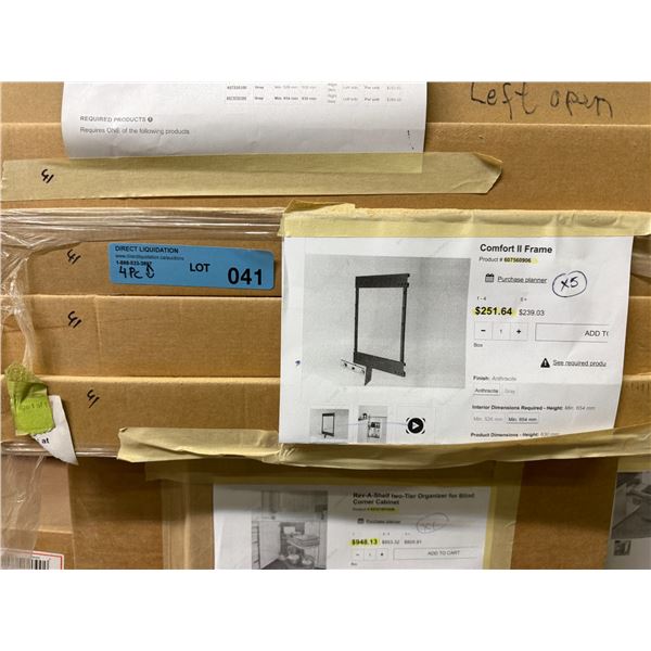 5 Pc - Comfort 2 Frame Hardware - Wholesale Value: $1200