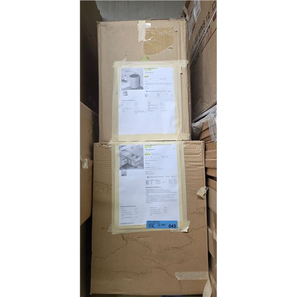 2 Pc - Corner cabinet 13L garbage bin & tandem bottom mounted recycling center - Wholesale Value: $2