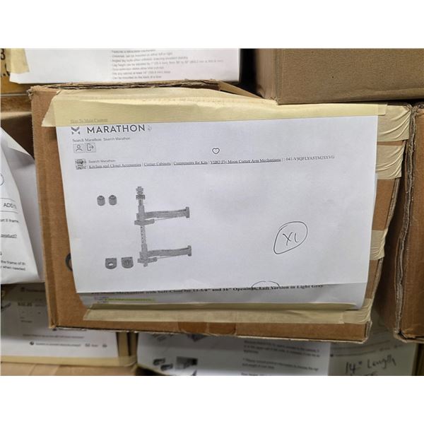 Marathon "Fly-Moon" mechanism w/ soft close (13-5/8" & 16" Openings) - Wholesale Value:  $415