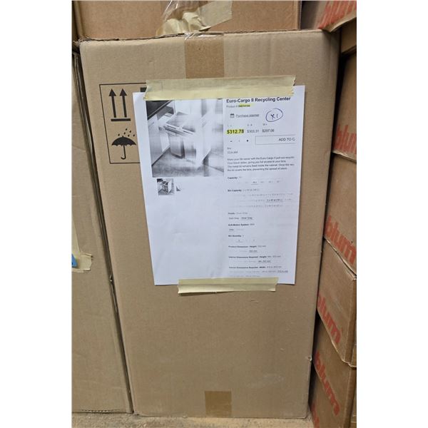 Euro-Cargo under cabinet recycling center (Double Bin) - Wholesale Value: $310