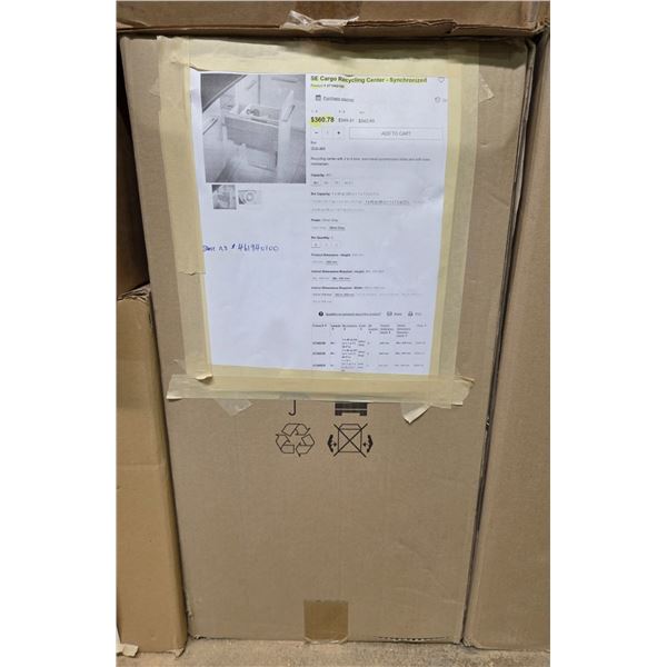 SE Synchronized under cabinet double recycling center - Wholesale Value: $360