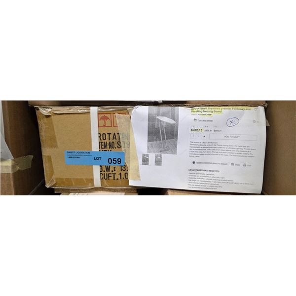 Rev-A-Shelf Premier fold away pivoting ironing board - Wholesale Value: $950