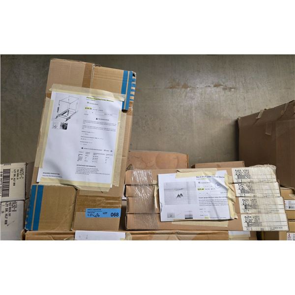 4 Pc - Practico recycling center frame / (3) rev-A-Shelf under cabinet stemware mounts - Wholesale V