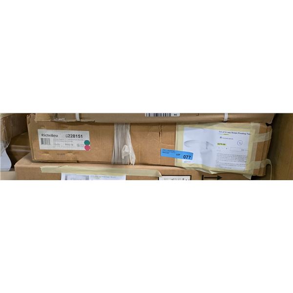 Set of 2 Plastic Lazy Susan pivoting trays - Wholesale Value: $275