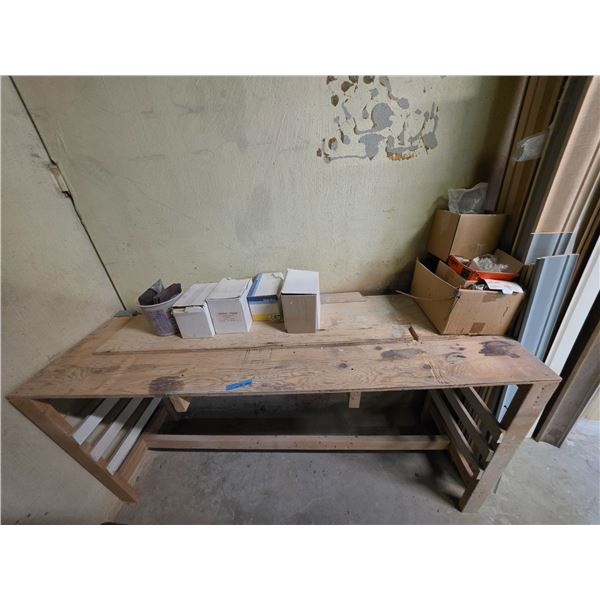 Workbench , sanding  "scotch-Brite" pads & ladder