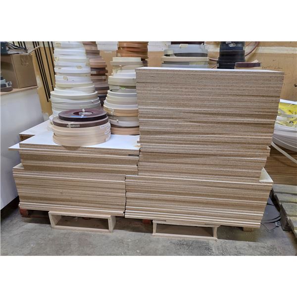 Pallet - Large group of white melamine cabinet box parts