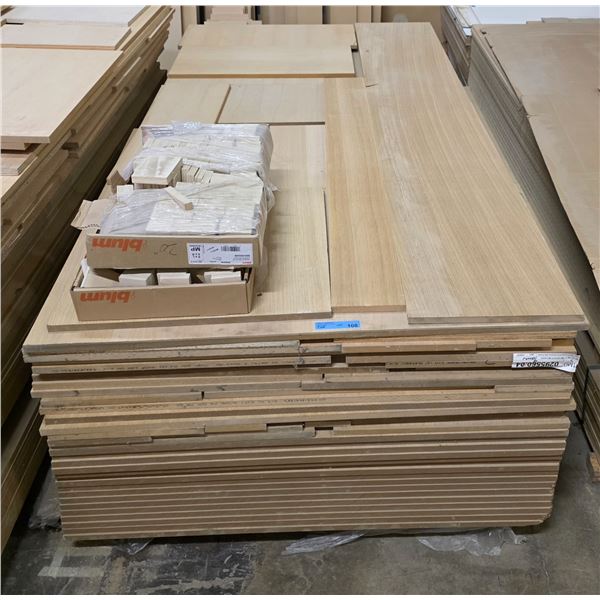 Pallet - (x16) 3/4" Rift Cut White Oak 4x8" MDF Sheets + Large sized off-cuts