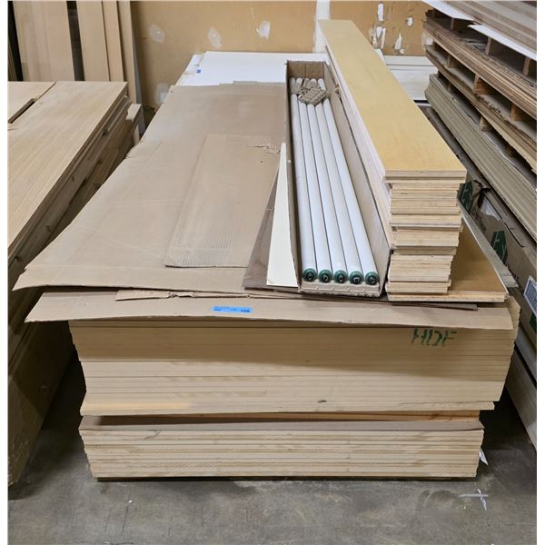 Pallet - (x28) 4x8' Sheets of MDF +Maple plywood off-cuts