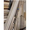 Image 3 : Large group of plywood & MDF core 3/4" veneered off-cuts + Solid wood moldings, etc.