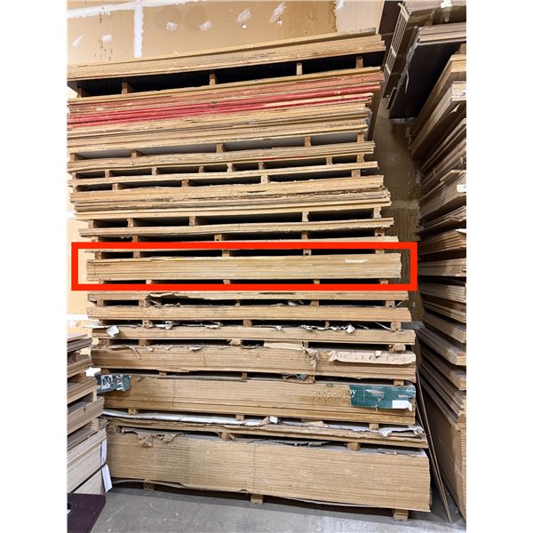 9 Pc - 4x8' Heavy Flake 1/4 Cut White Oak Veneer MDF core sheets (3/4")