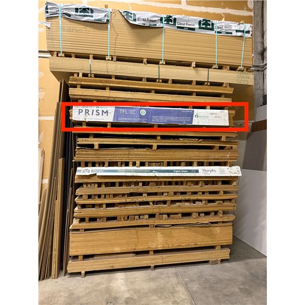 15 Pc - 4x8' Folkstone Gray Melamine sheets (5/8")