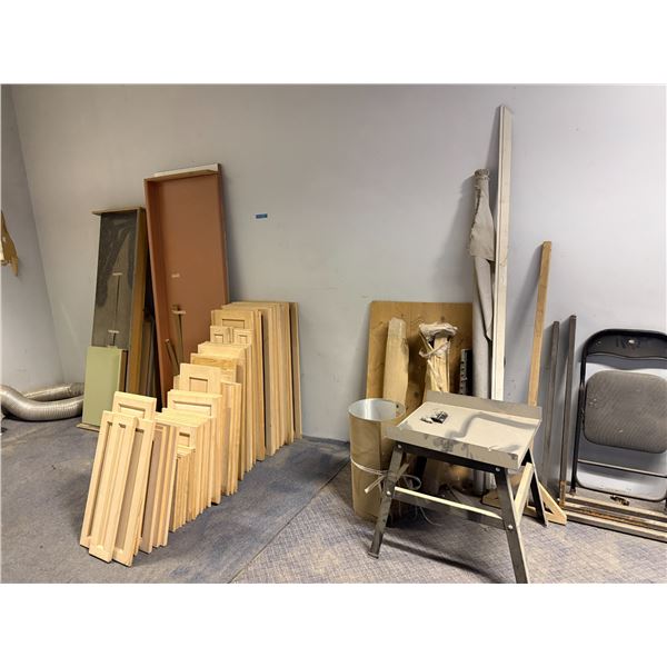 Contents of Room - Includes solid wood doors & drawer fronts (approx. x64) various sizes/styles - La