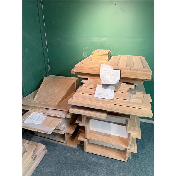 Group. - Solid Wood Range Hoods (Approx. 9) & Misc. Solid wood & MDF doors & drawer fronts - Approx.