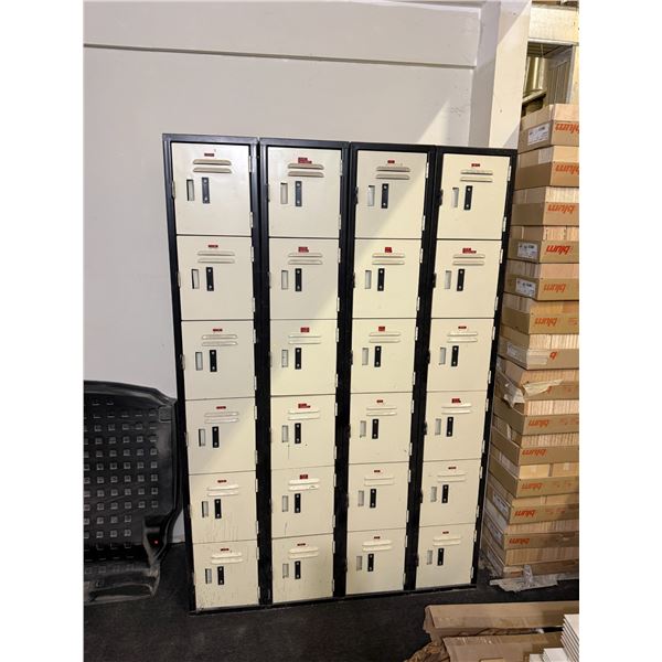 Steel lockers (x24 lockers total) - 48x72x18"