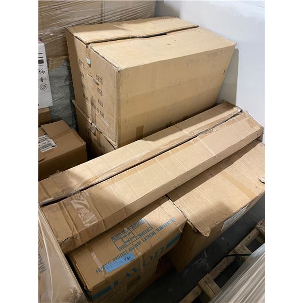 Pallet of misc. - includes plastic card holder or display/disposable masks etc.