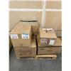 Image 1 : Pallet of misc. - includes disposal masks/gowns/hangers & plastic containers