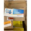 Image 2 : Pallet of misc. - includes disposal masks/gowns/hangers & plastic containers