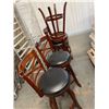 Image 1 : Group of 4 wooden barstools