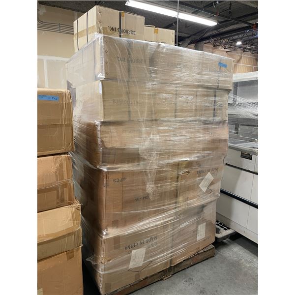 Pallet of plastic suite bags
