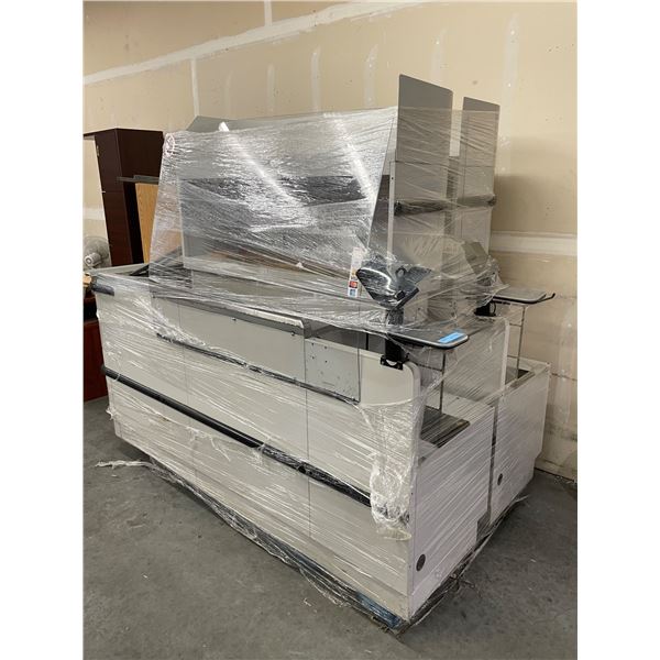 Group of 2 7ft W Complete Checkout stations
