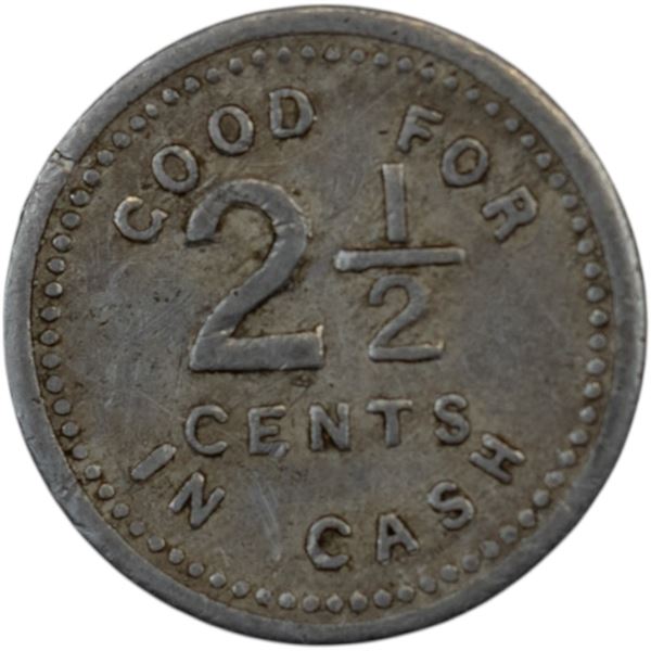 Canada Brighton Ontario Good For 2 1/2 Cents Brighton Canning Co Merchant Token 136-A-F