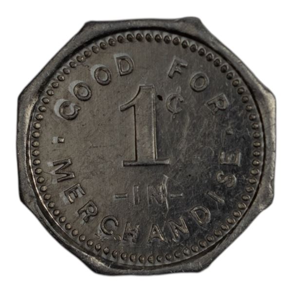 Canada Cannington Ontario Hugh Wilson Department Store 1 Cent Merchant Token 176-B-F