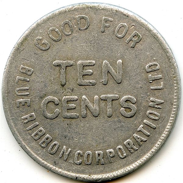 Canada Chatham Kent Co. Ontario. Blue Ribbon Corporation. Merchant Token 188-F-Dx