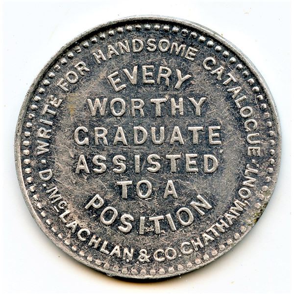 Canada Chatham Kent Co. Ontario. Canada Business College of Chatham. Merchant Token 188-C-Cx.2