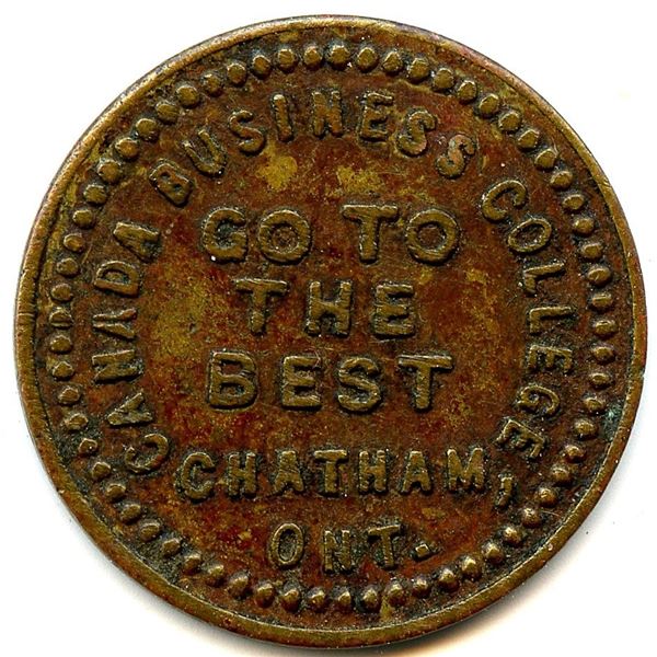 Canada Chatham Kent Co. Ontario. Canada Business College of Chatham. Merchant Token 188-C-Fx