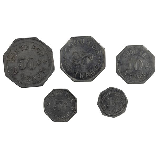 Canada Drumbo Ontario 1-50 Cent W.S. Murray Merchant Token (5 Pieces)