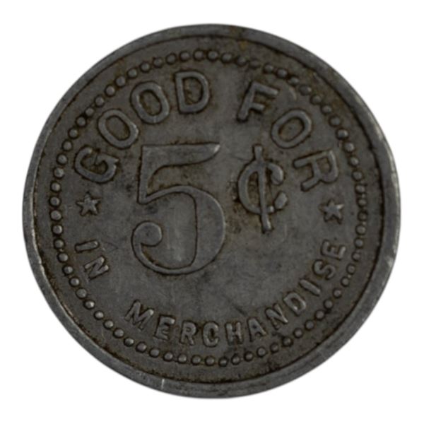 Canada Drumbo Ontario 5 Cent M.W. Binkley Merchant Token 298-B-E