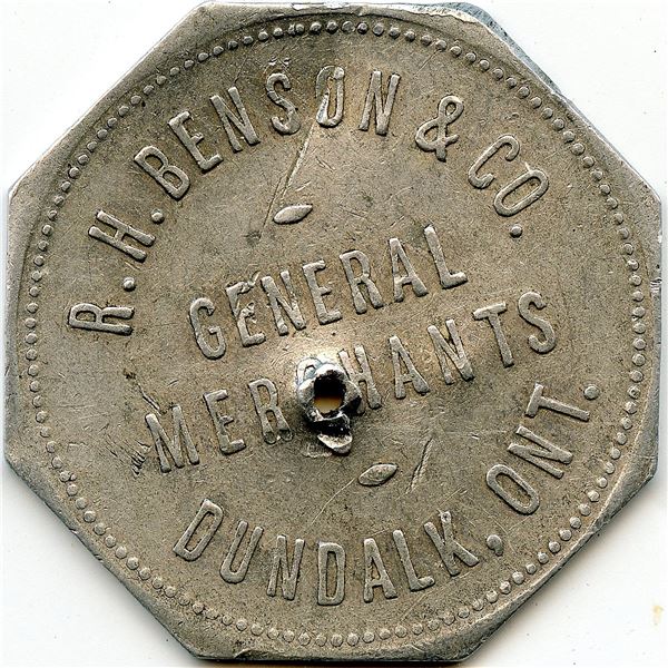 Canada Dundalk Grey Co. Ontario. R.H. Benson & Co. Merchant Token 300-A-A