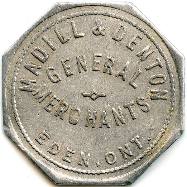 Canada Eden Elgin Co. Ontario. Madill & Denton. Merchant Token 320-C-A