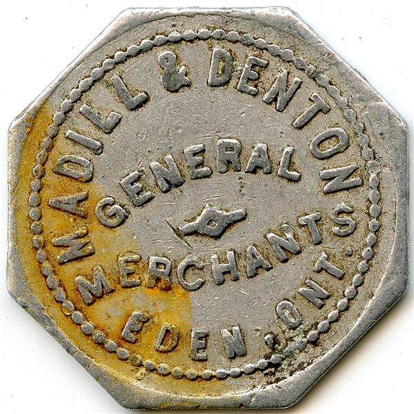 Canada Eden Elgin Co. Ontario. Madill & Denton. Merchant Token 320-C-C