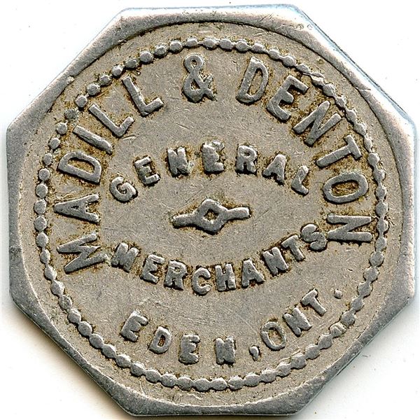 Canada Eden Elgin Co. Ontario. Madill & Denton. Merchant Token 320-C-D
