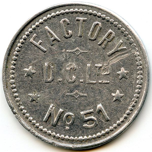 Canada Forest Lambton Co. Ontario. D.C. Co. Canning Token 384-A-B