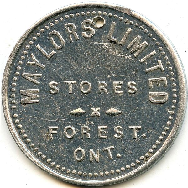 Canada Forest Lambton Co. Ontario. Maylors Limited. Merchant Token 384-E-Ax