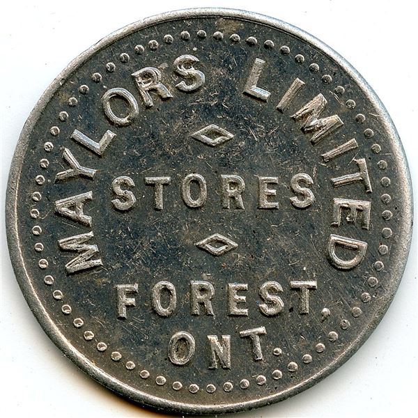 Canada Forest Lambton Co. Ontario. Maylors Limited. Merchant Token 384-E-D