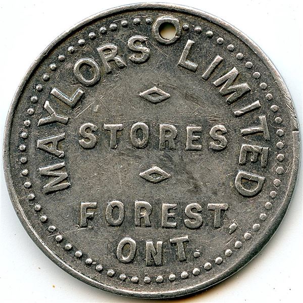Canada Forest Lambton Co. Ontario. Maylors Limited. Merchant Token 384-E-Dx