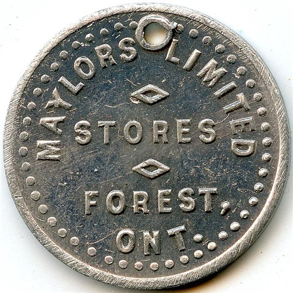 Canada Forest Lambton Co. Ontario. Maylors Limited. Merchant Token 384-E-Ex