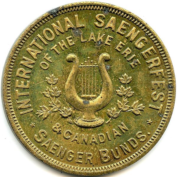 Canada Galt Waterloo Co. Ontario. 1902 Cranston Novelty Co. Advertising Token 404-G-Fx