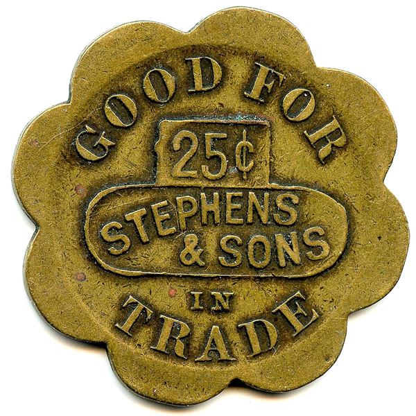 Canada Glencairn Simcoe Co. Ontario. Stephens & Sons. Merchant Token 416-A-C