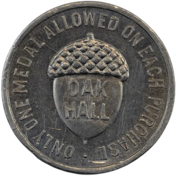 Canada Hamilton Ontario Good For 25 Cents Oak Hall Token 464-AC-A