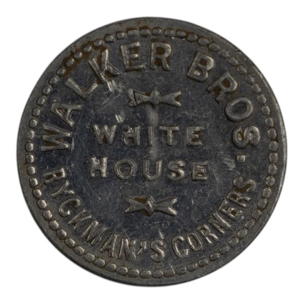 Canada Hamilton Ontario Walker Bros at Ryckman's Corners 1 Cup of Coffee Merchant Token