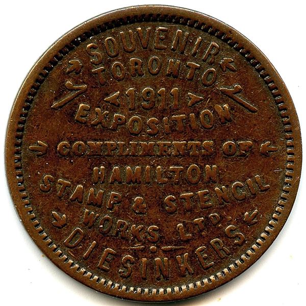 Canada Hamilton Wenthorth Co. Ontario. Hamilton Stamp & Stencil. Advertising Token 464-Y-Ex